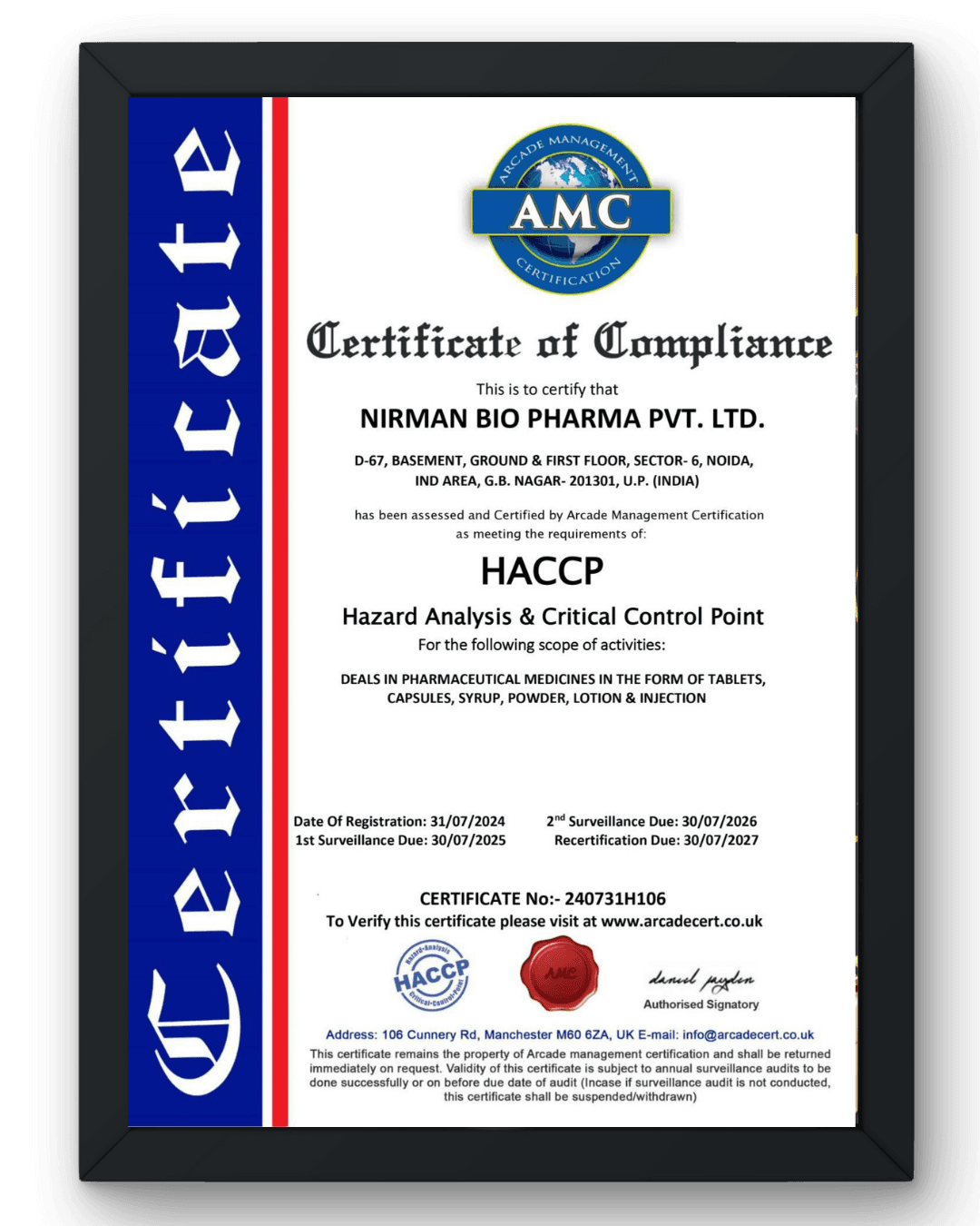 AffordPill Trusted Healthcare Certificate AffordPill trusted healthcare certification