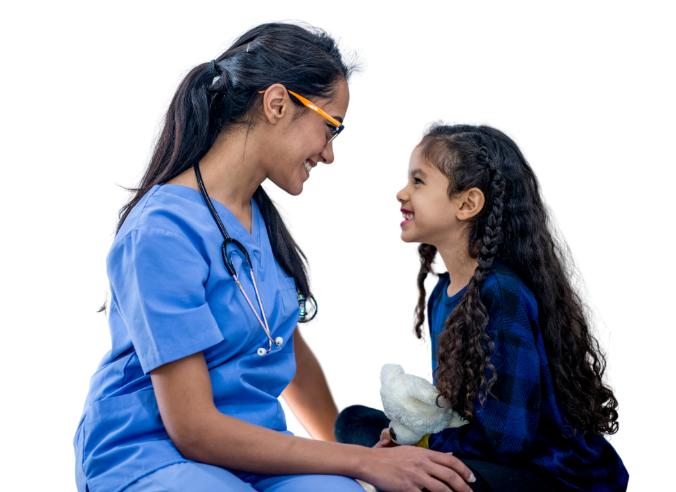Doctor with child patient